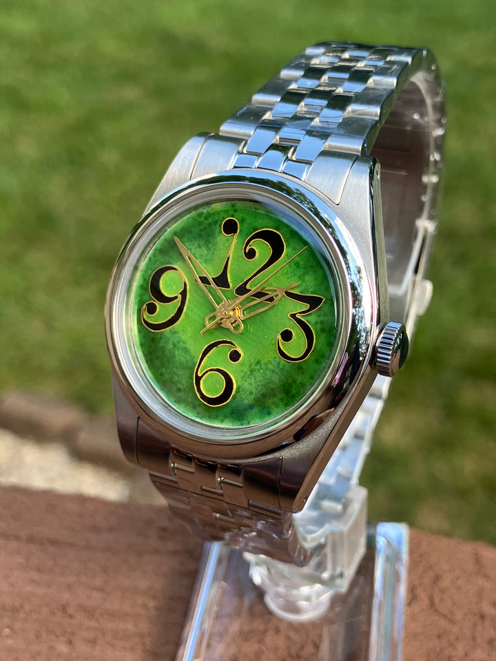 イギリス　ヴィンテージ　アイアンミラー　グリーン The Numbers on Green – Cincinnati Watch Company