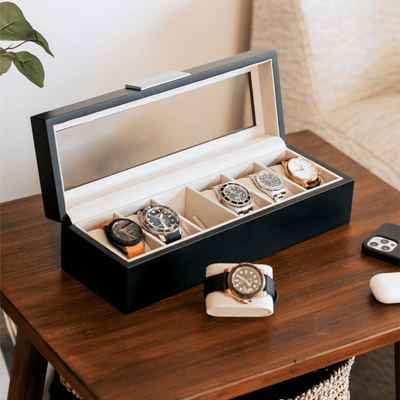 Modern Clip Watch Box - 6 Slot