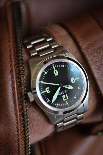 P-40 A-11 Black Mechanical Pilot Watch