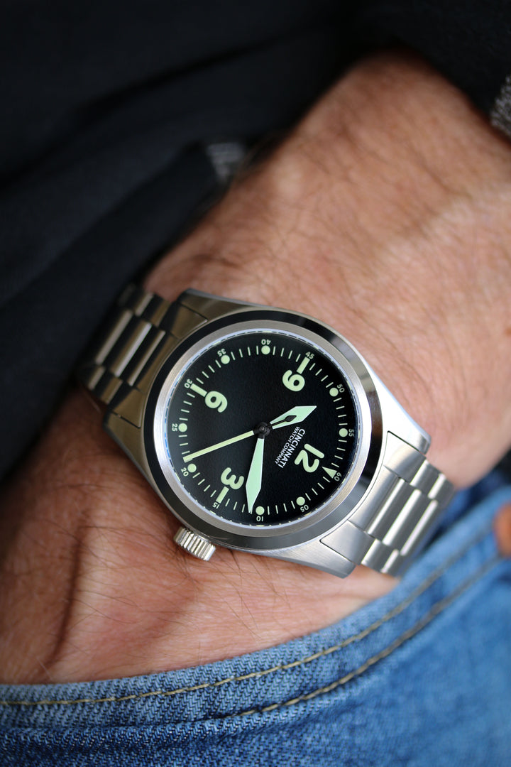 P-40 A-11 Pilot Black Automatic – Cincinnati Watch Company