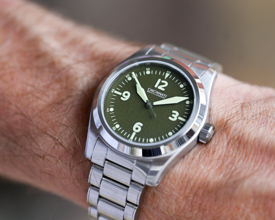 P-40 A-11 Pilot Green Manual Wind – Cincinnati Watch Company