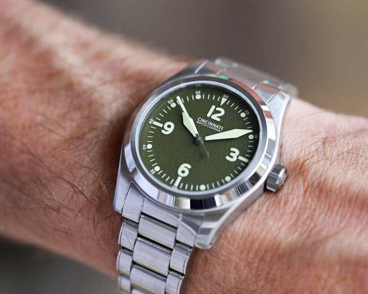 P-40 A-11 Pilot Green Manual Wind – Cincinnati Watch Company