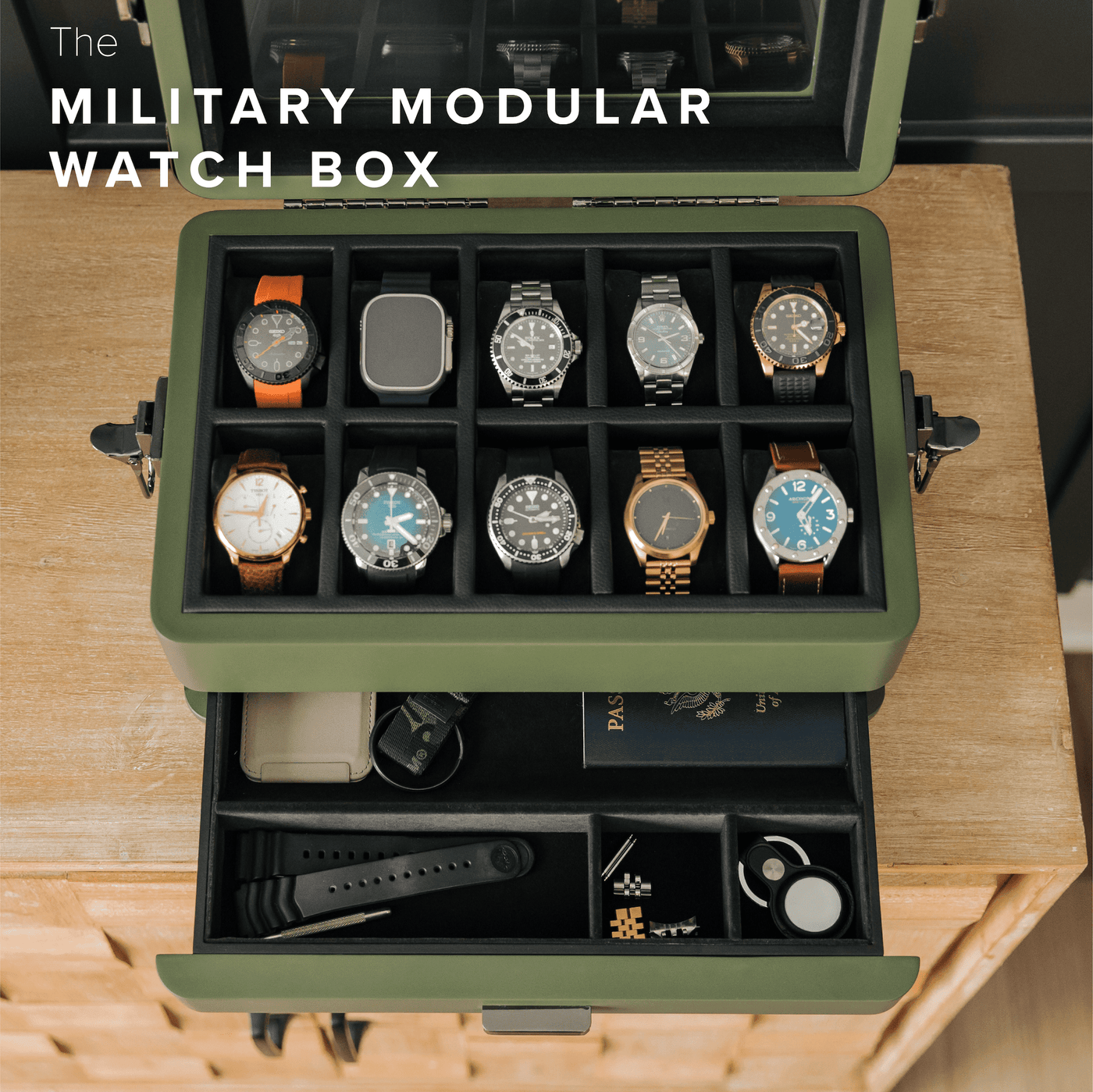 Military Modular Watch Box - 10 Slot