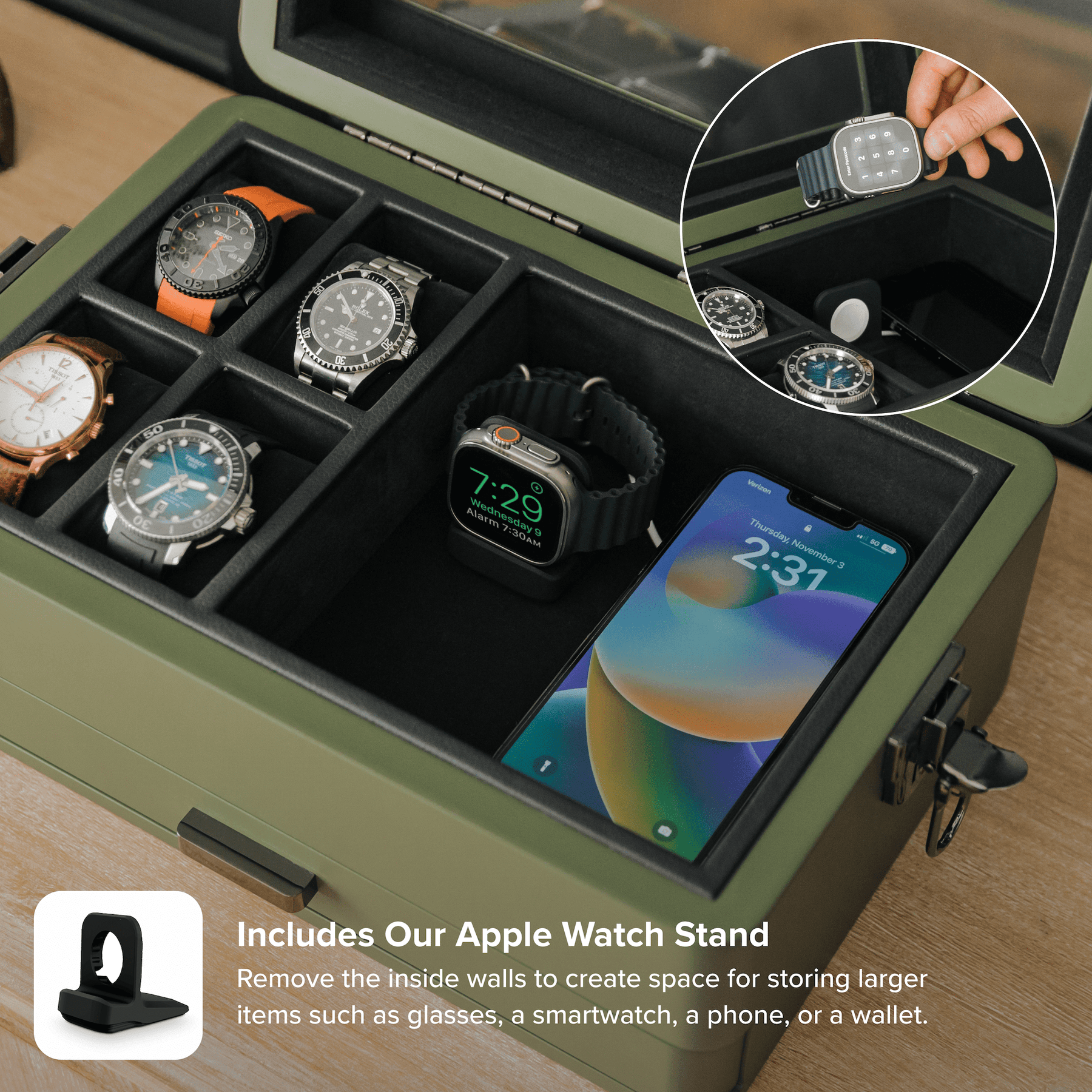 Modular Watch Display Box Military Modular Watch Box - 10 Slot – Cincinnati Watch Company