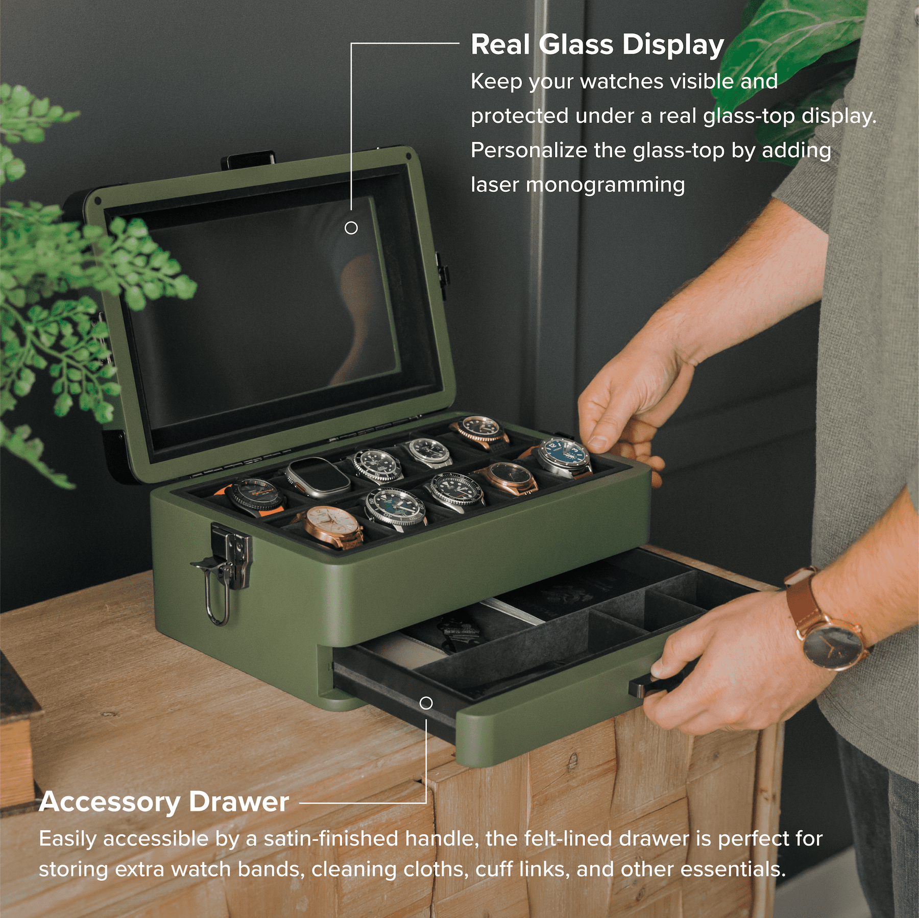 Modular Watch Display Box Military Modular Watch Box - 10 Slot – Cincinnati Watch Company