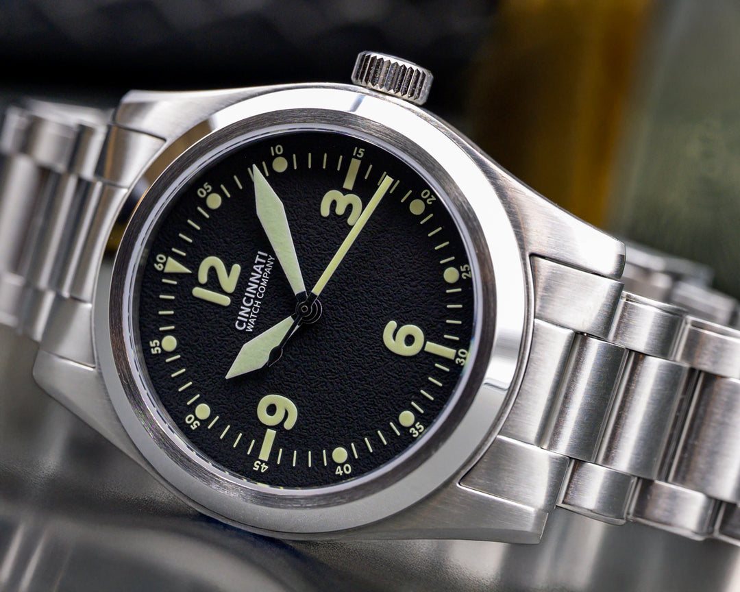 P-40 A-11 Pilot Black Manual Wind – Cincinnati Watch Company
