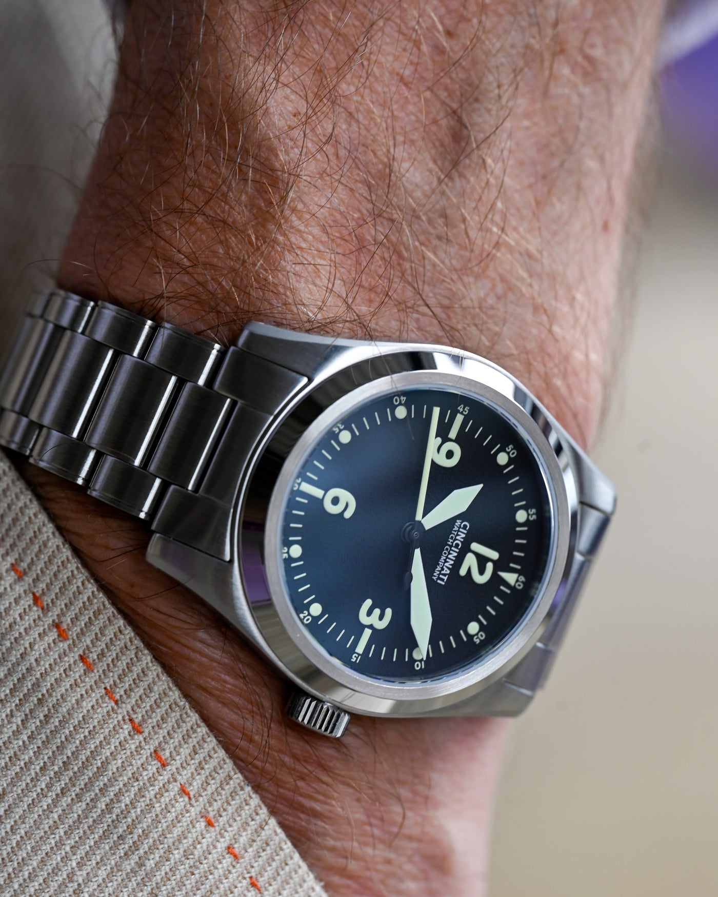 P-40 A-11 Black Mechanical Pilot Watch