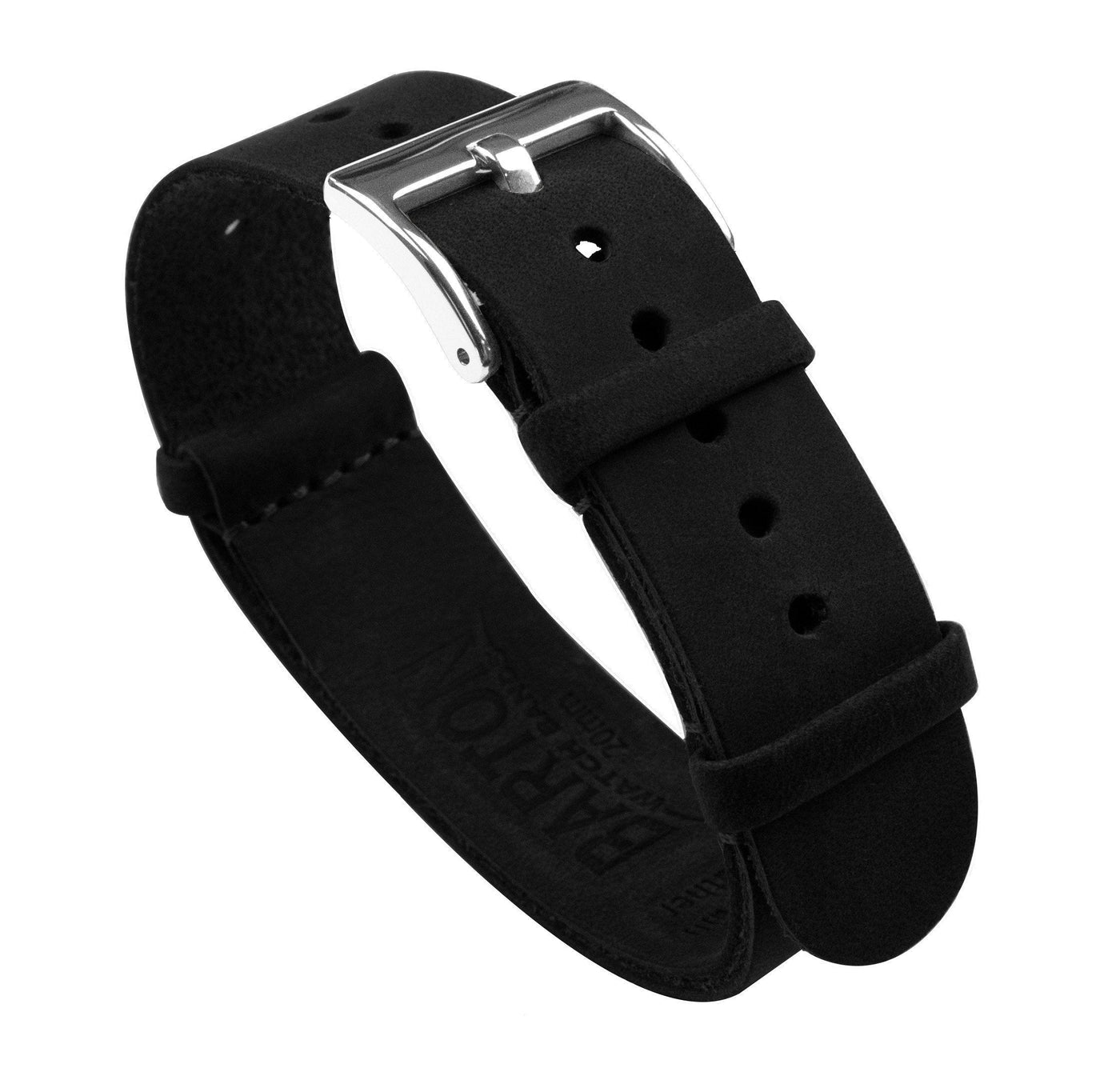 Black Leather NATO® Style Band