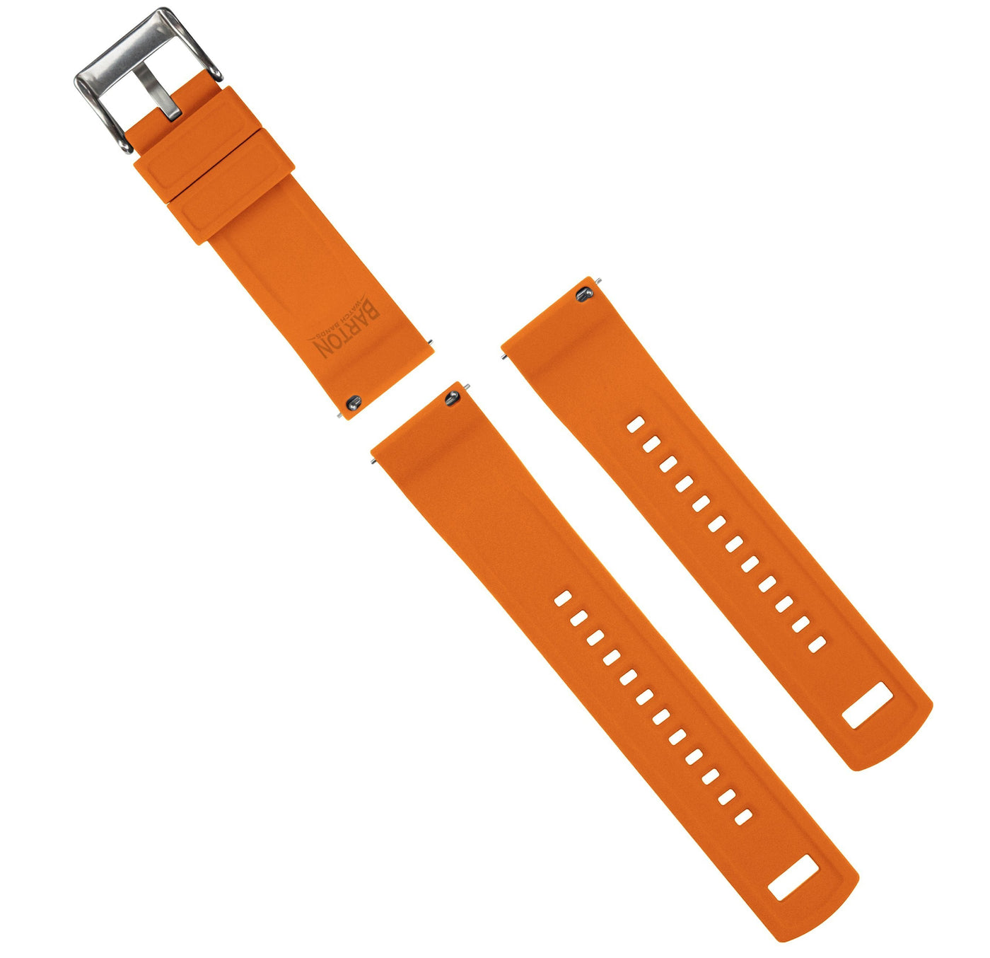 Black Top Pumpkin Orange Bottom Elite Silicone Watch Band