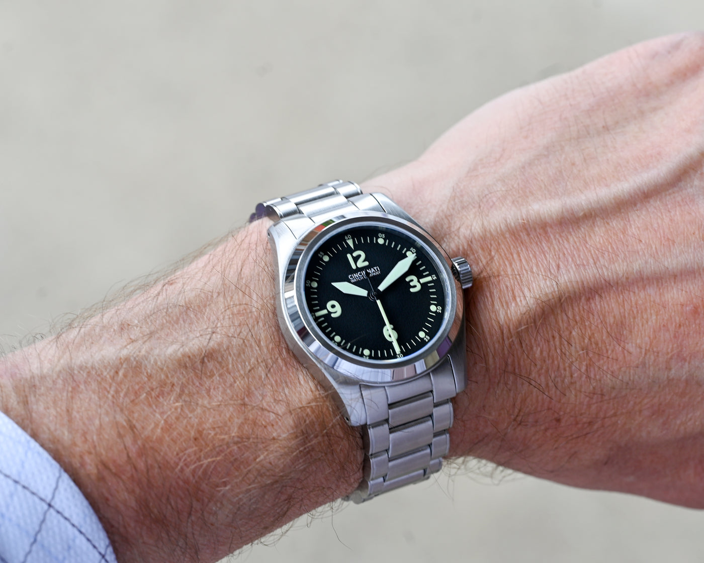 P-40 A-11 Black Mechanical Pilot Watch