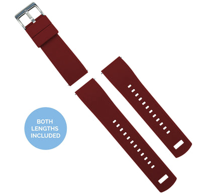 Crimson Red Elite Silicone Watch Band