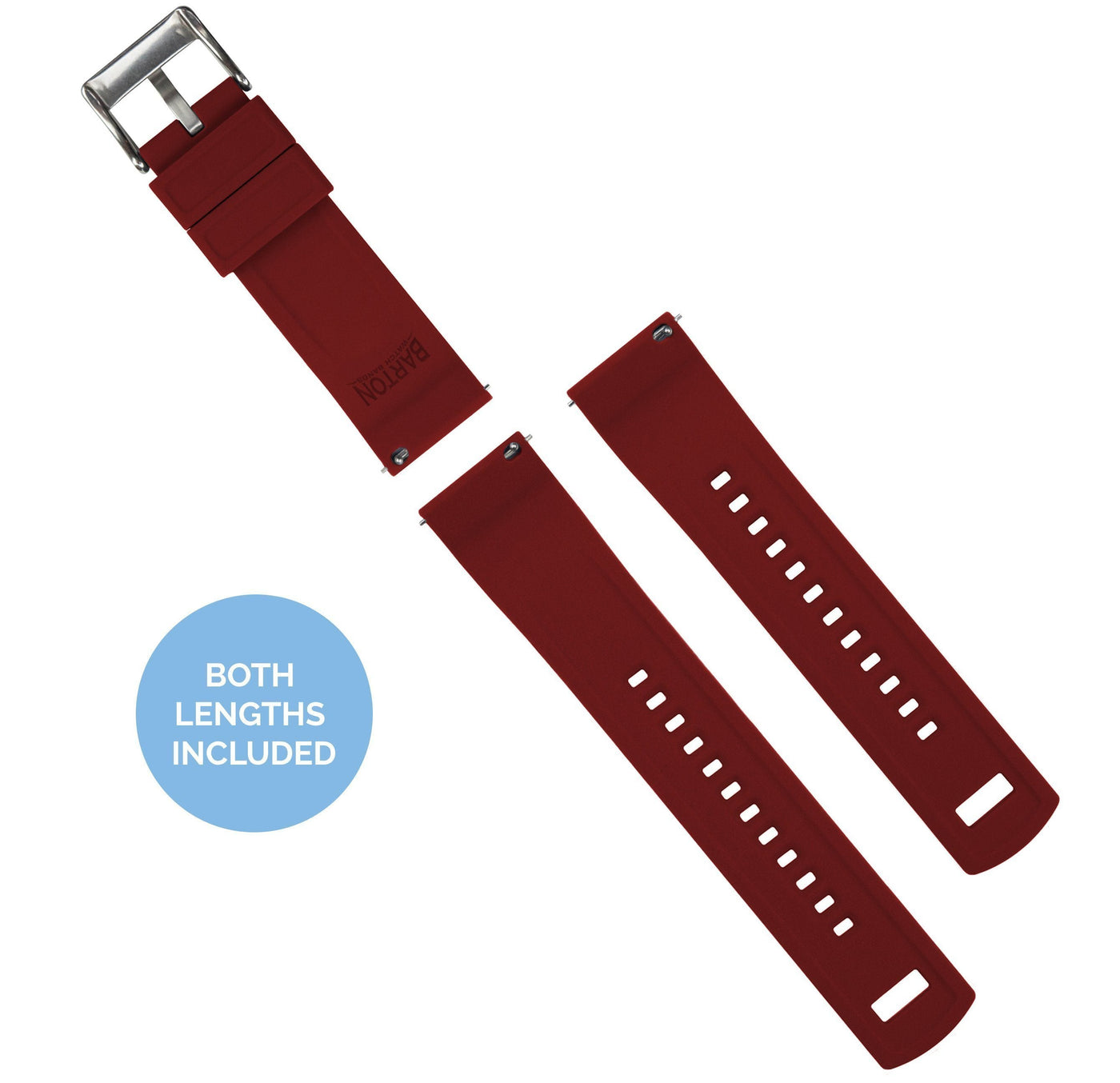 Crimson Red Elite Silicone Watch Band