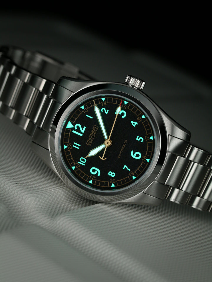 The Cincinnatus Field Black Manual Wind – Cincinnati Watch Company
