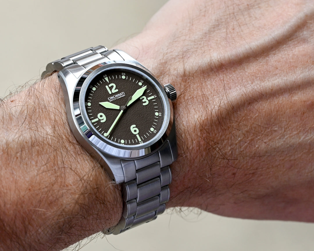 P-40 A-11 Pilot Brown Automatic – Cincinnati Watch Company