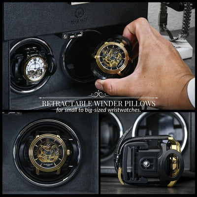 Luxury Watch Winder Box - Ebony Black